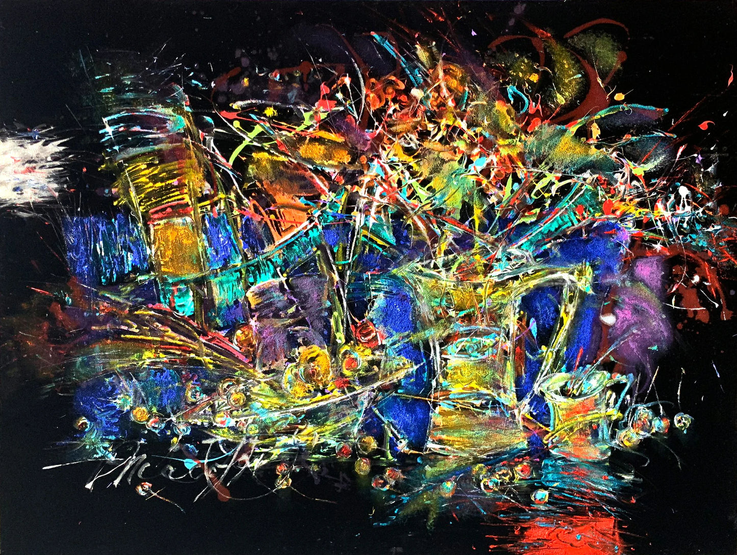 Night Abstract _ Size 4Ft_Wx3Ft_H