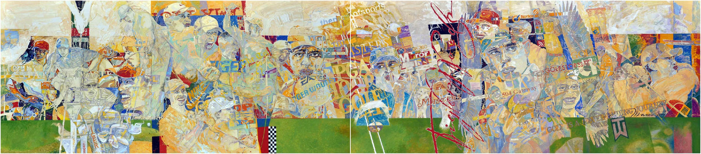 Tiger Woods 160in X 36in Oil and Acryl on canvas